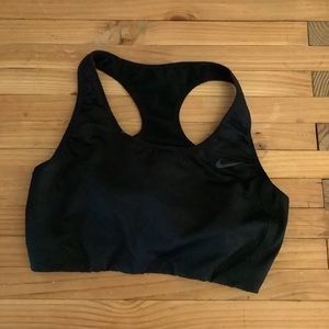 Women's Nike Dri-Fit Black Sports Bra, Size Large, Racerback Part is Mesh